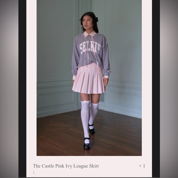 The Castle Pink Ivy League Skirt - Picture 1 of 3